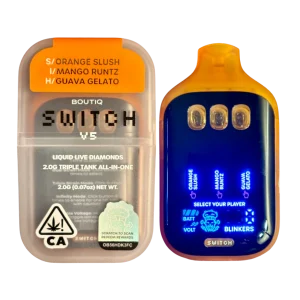 boutiq switch v5 orange slush x mango runtz x guava gelato